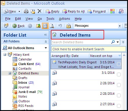 restore contacts in outlook 2007