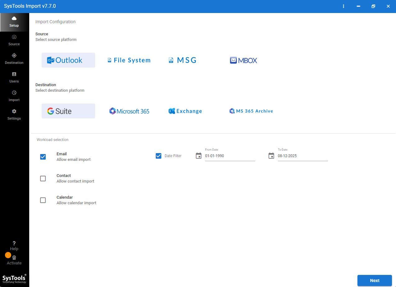 import eml to microsoft 365
