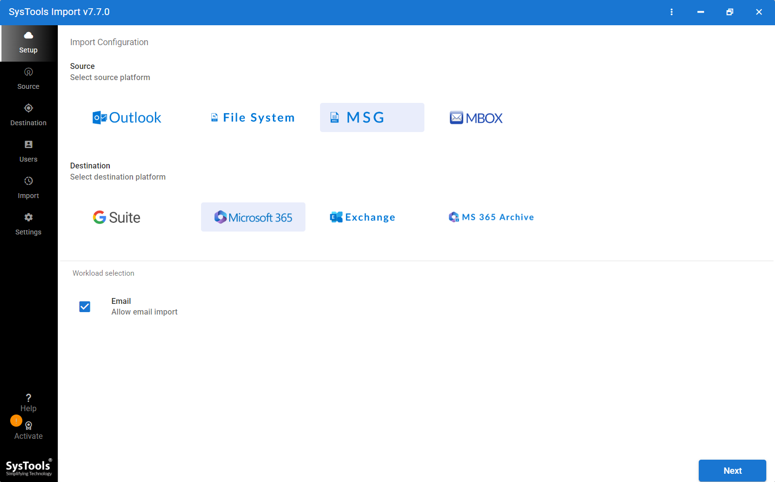select msg source